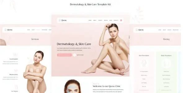 Qurux – Dermatology & Skin Care Elementor Template Kit